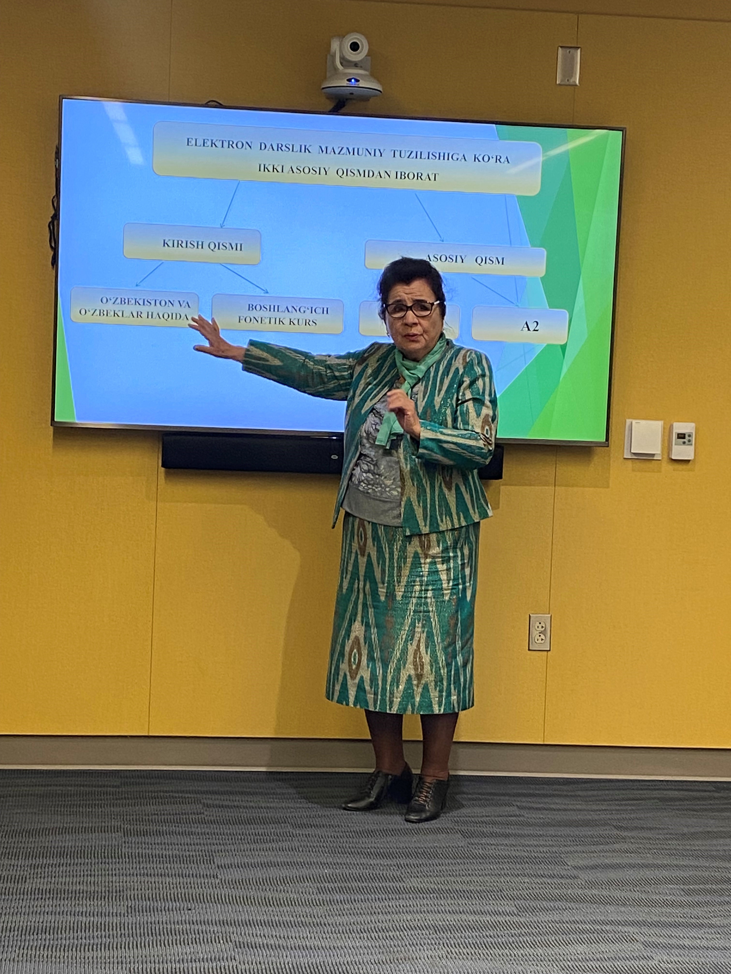 Dr. Khadicha Mukhitdinova shares ideas to improve Uzbek language instruction